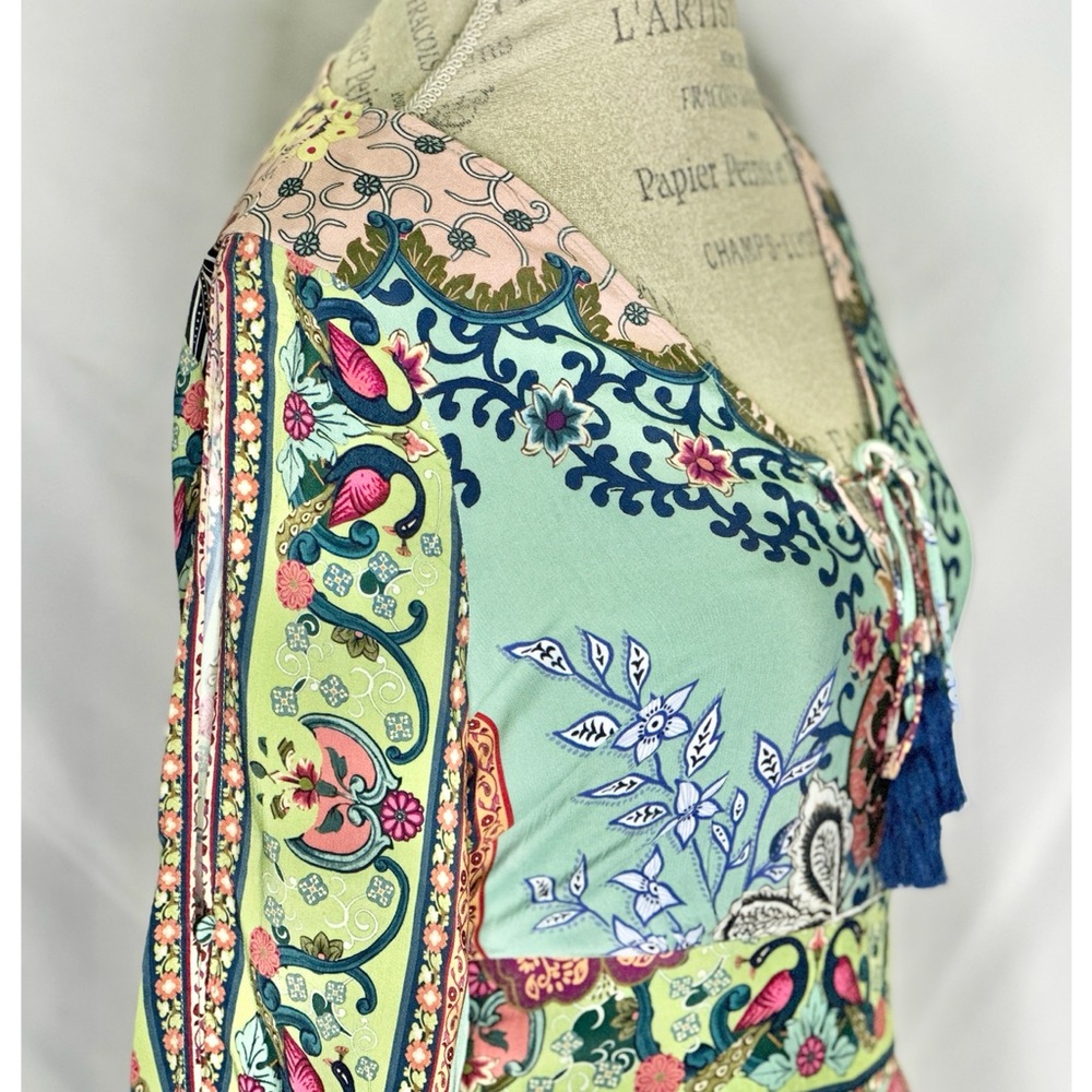 Farm Rio for Anthropologie Bohemian Caversham Floral Print Romper - Picture 10 of 12